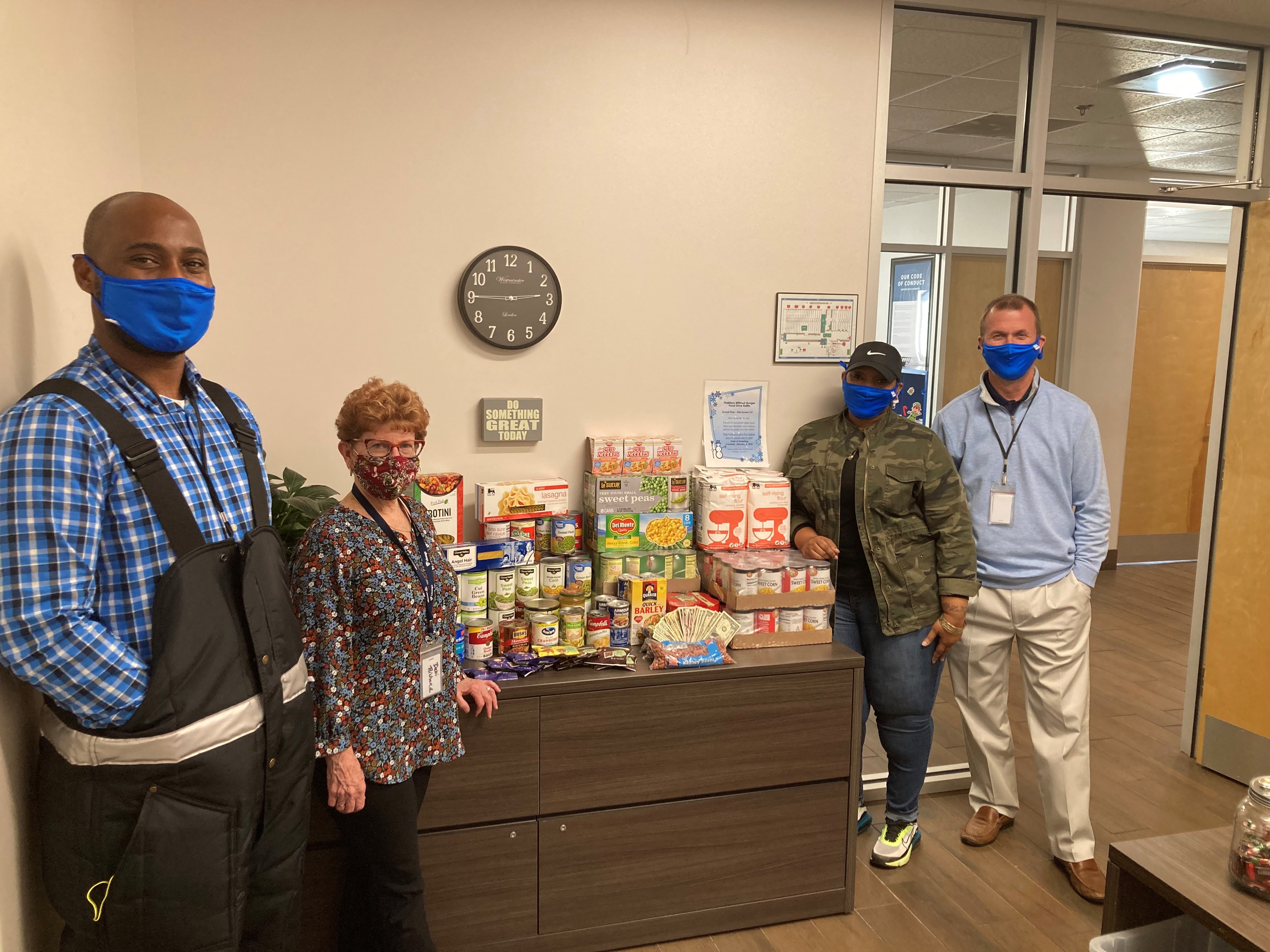 Lineage Logistics workers participating in Holidays without Hunger in Tar Heel, NC