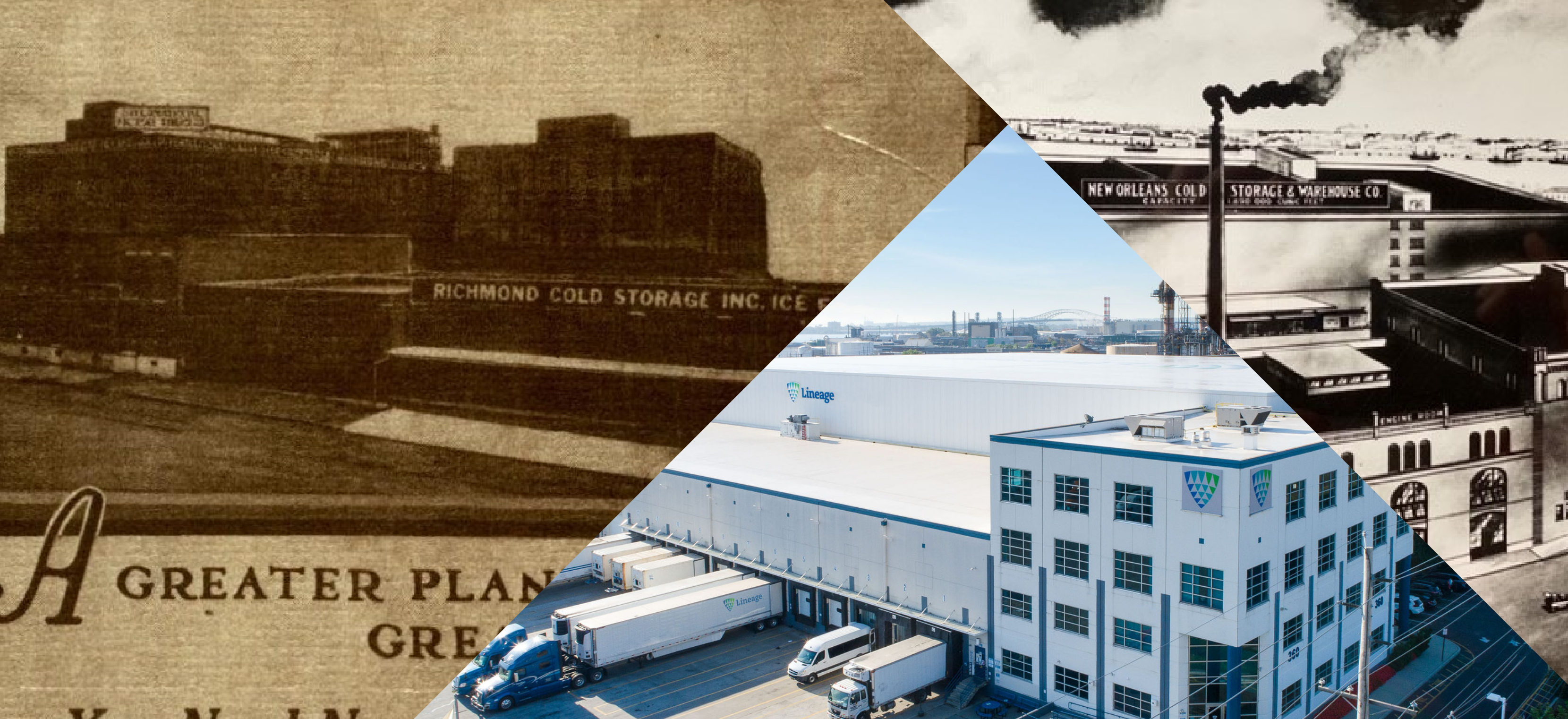 Collage of Lineage warehouses through the years
