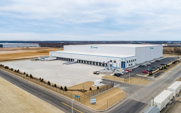 aerial photography of cold storage warehouse