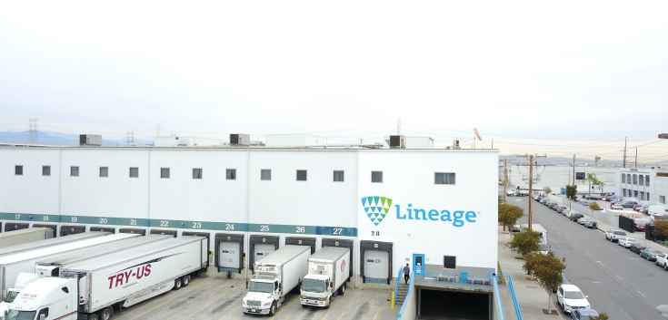 Aerial photo of Lineage's Vernon 2 facility