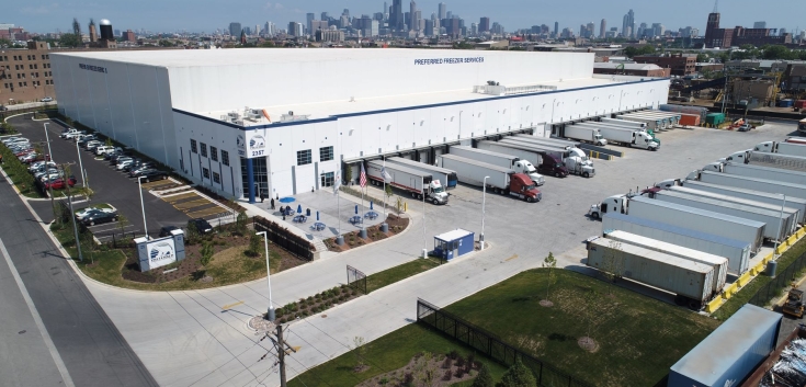 Lineage's Chicago - South Wood cold storage facility provides supply chain services, like drayage, managed transportation and cold storage warehousing in the Midwest.