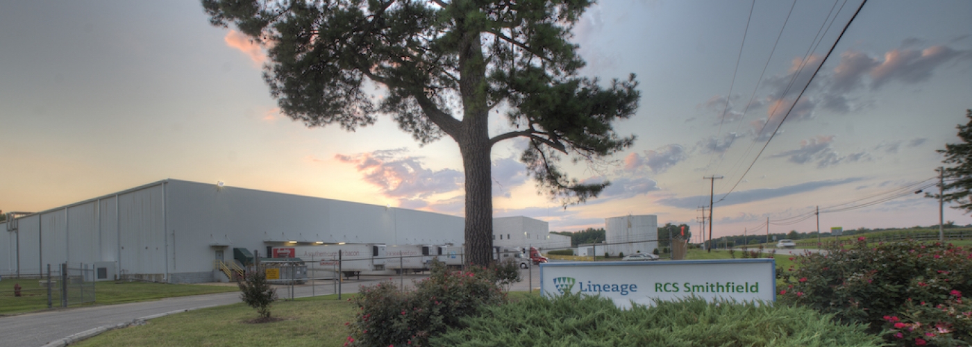 Exterior photo of Lineage's Smithfield, Virginia facility