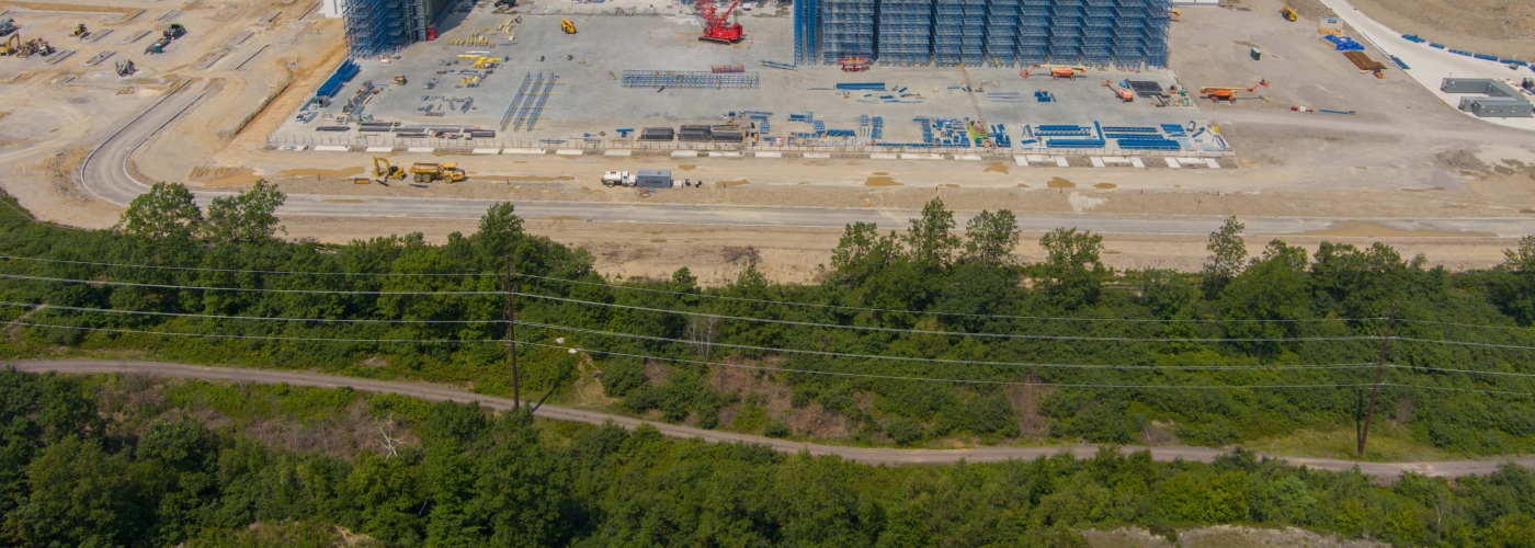 Aerial shot of the Hazelton facility