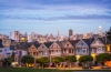 Iconic pink lady houses in San Francisco