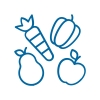 Icon of various fruits and vegetables